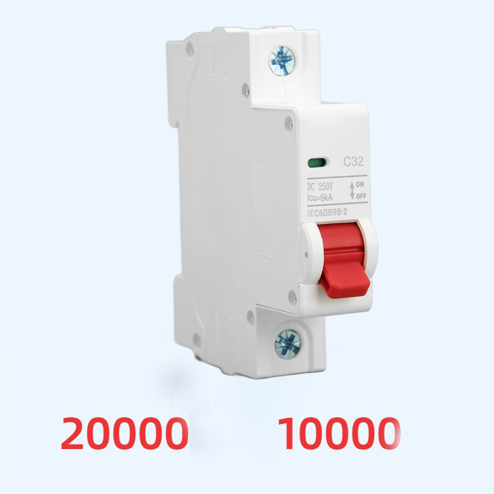 Dc 1P Circuit Breaker 32A 250V 6000A, Din Rail Mount, Solar & Ev 3761389922297