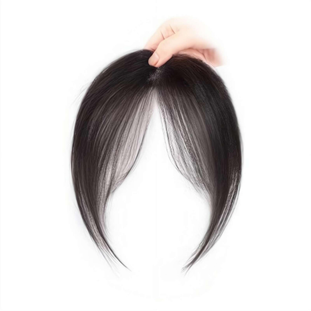 Unisex Clip In Human Hair Bangs Extension With Natural Color Match, Heatresistant Wispy Fringe For Women