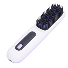 Cordless Hair Straightener Brush 2 in 1 Curler, USB Rechargeable, Fast Heat Up for Travel