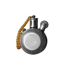 Retro Watch Lighter Silver Refillable Kerosene Keychain with Grinding Wheel Ignition Retro Metal Gift