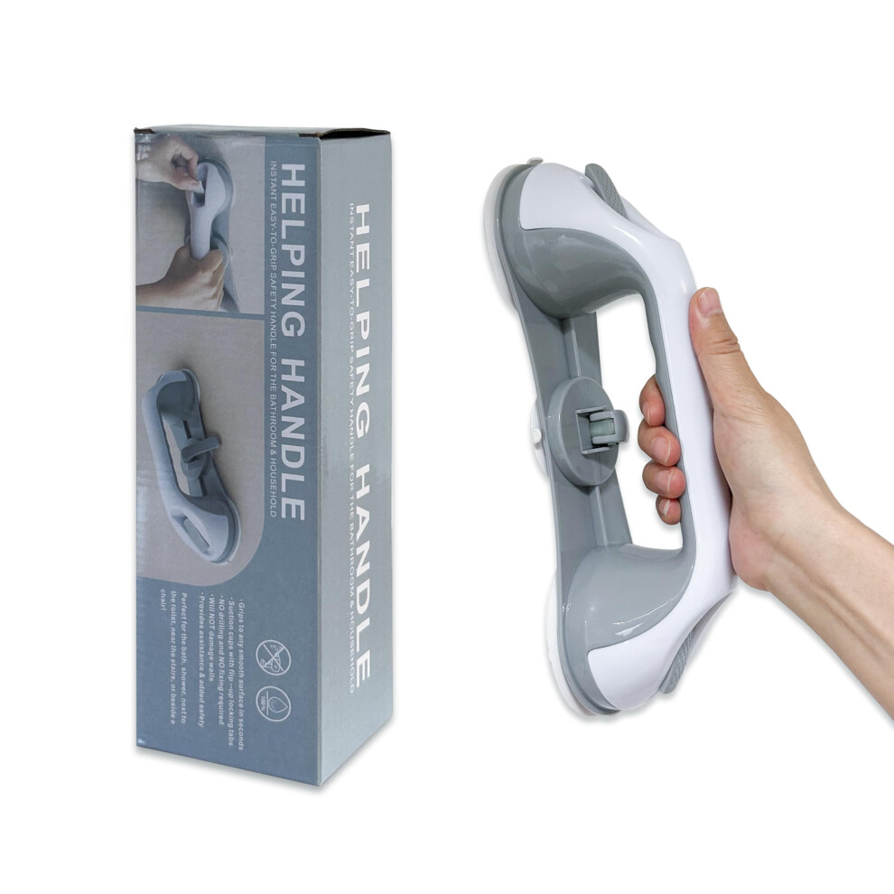 11 Inch Shower Grab Bar with Powerful Suction Cups, NonSlip Safety Handle for Bathroom and Seniors