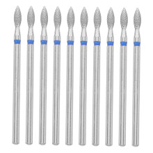 10pcs Metal Nail Drill Bits for Precise Cuticle Removal and Acrylic Gel Nail Care