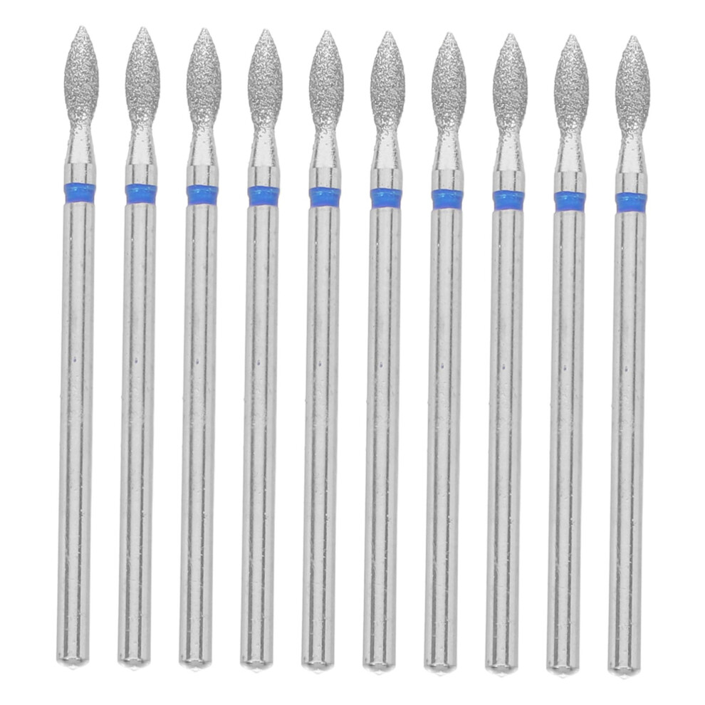 10pcs Metal Nail Drill Bits for Precise Cuticle Removal and Acrylic Gel Nail Care