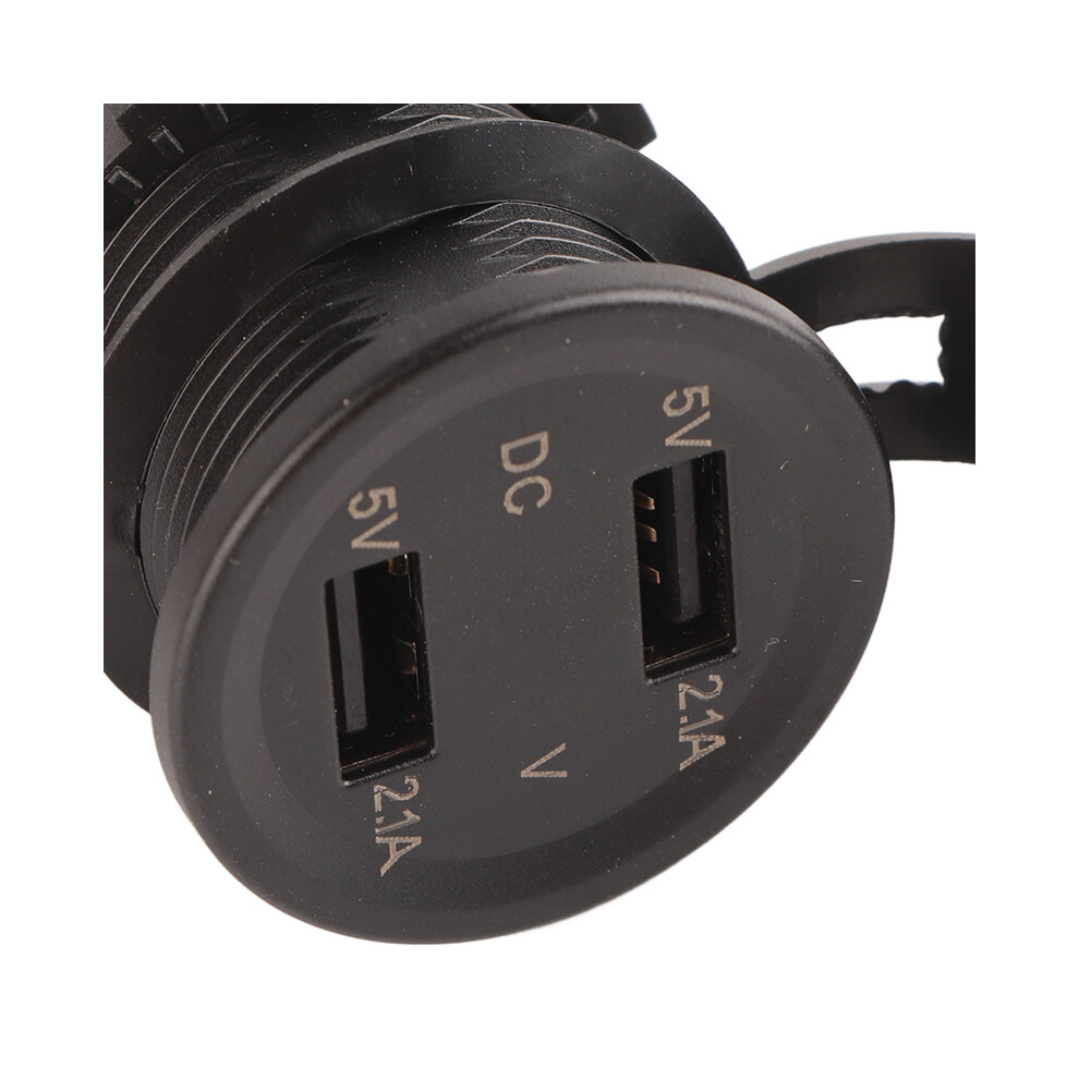 Motorcycle Dual Usb Charger 12V Digital Voltmeter 4X3.65x2.85cm Red 8751389923405
