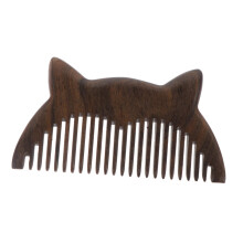 Natural Sandalwood Hair Comb with Ergonomic Grip for Gentle Scalp Massage and Smooth Detangling