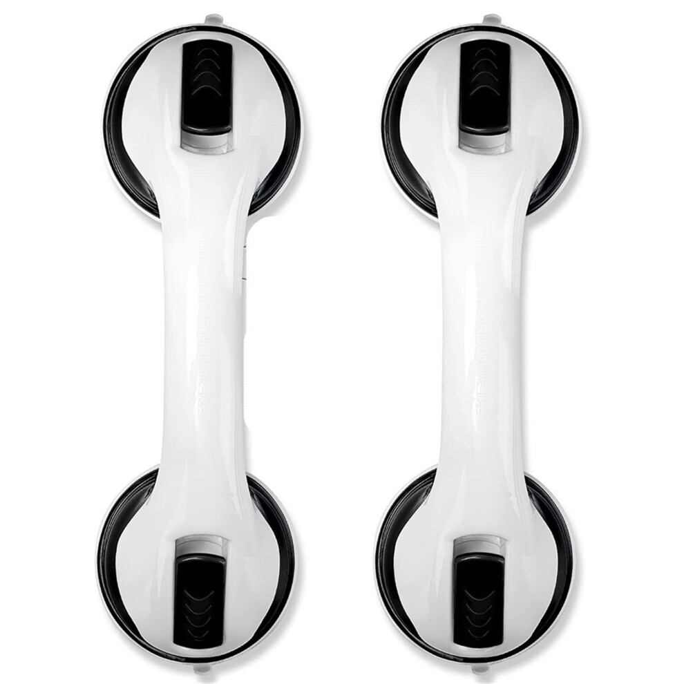 Shower Grab Bar with Secure Suction Grip, Tool Installation, Bathroom Safety Handrail for Seniors (2 Pack SD301BAM2)