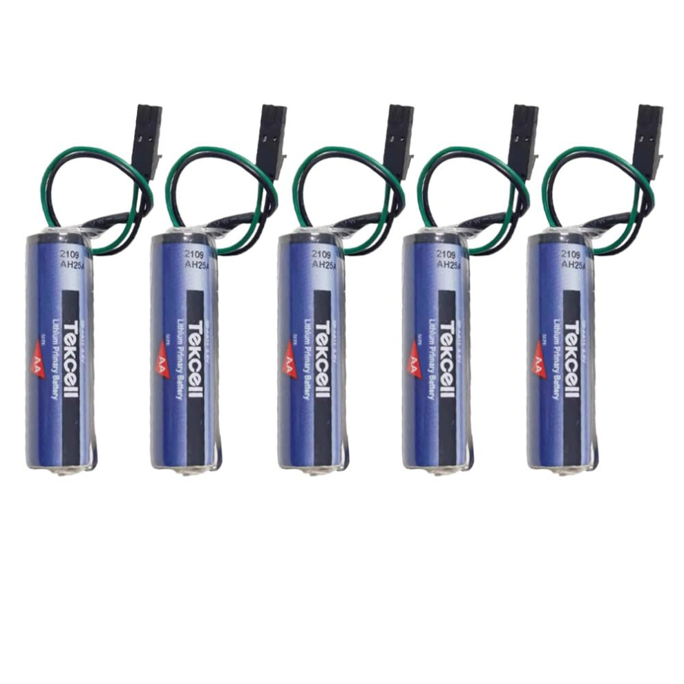 Sbaa11 3.6V Aa Lithium Battery 2400Mah Non Rechargeable Longlasting Power Cell 5 Pack With Plug Black 9092120150933