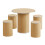 0.8m Oak Effect Round Dining Table with 4 Stools 1