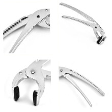Stainless Steel Bowl Gripper Hot Plate Clamp with Heat‑Resistant Non‑Slip Ergonomic Handle for Kitchen Use