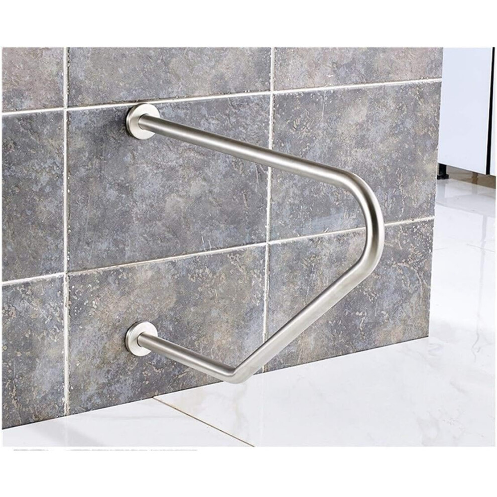 Bathroom Safety Grab Bar with Dual Mount Stability, AntiSlip Toilet Support Rail, Stainless Steel Handrail for Elderly and Disabled