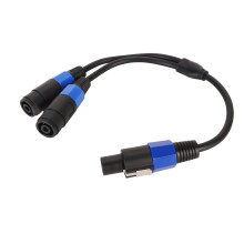Audio Speaker Splitter Cable 1 Male to 2 Female Indoor Speakers & Subwoofers