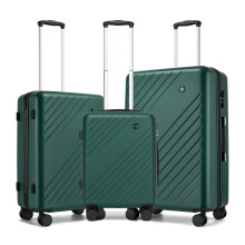 (Green, 20+24+28 Inch) Matte Electronic Texture Hard Shell Luggage ABS+PC Cabin Or Check-In Travel Suitcase