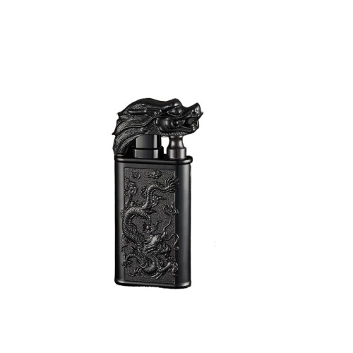 Double Flame Butane Torch Lighter Black, Refillable Windproof Design with Adjustable Flame Control for Cooking