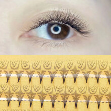 Mink Hair 0.07 10D Individual Lash Clusters 15mm Lightweight Extensions