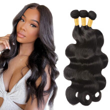 26 Inch Body Wave Brazilian Virgin Hair Bundles Natural Black Human Hair Extensions 3 Pack