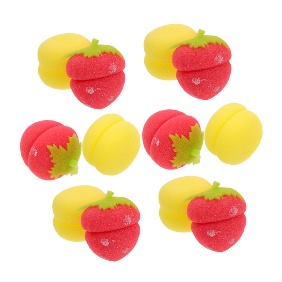 12pcs Sponge Hair Rollers Heatless Curlers for Sleeping Soft Foam Styling for Bangs and Short Hair