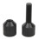 Black Aluminium 2 Hole Connector Pins Set 8