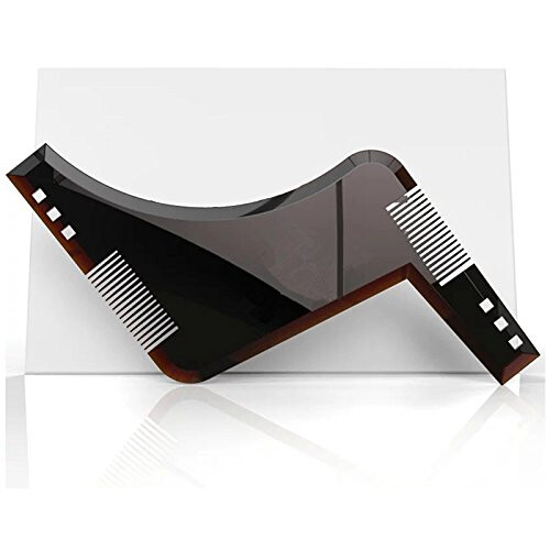 Beard Shaping Template with Comb ABS Beard Styling Tool for Men Lightweight MultiPurpose Use 1