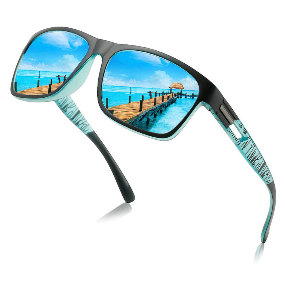Black/Blue Polarized Reading Glasses For Men And Women With 1.75X Clear Magnification, Lightweight Design
