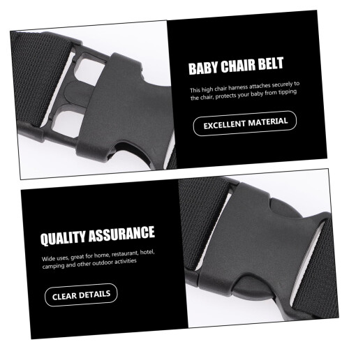 3pcs  Chair Straps Set, Adjustable Baby Harness Replacement with Durable Quick Buckles 2