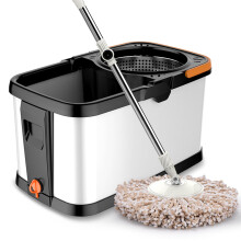 Spin Mop and Bucket Set with Wringer, Microfiber Wet Dry Mop for Hardwood and Laminate Floors, 360 Swivel Cleaning