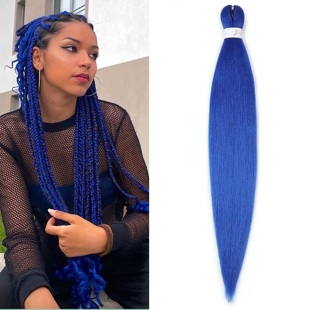 Braiding Hair Extensions 26 Inch Prestretched Synthetic Crochet Braids Heat Resistant for Women
