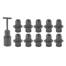 E14-lampeholder med hylse, ABS, 10 stk.