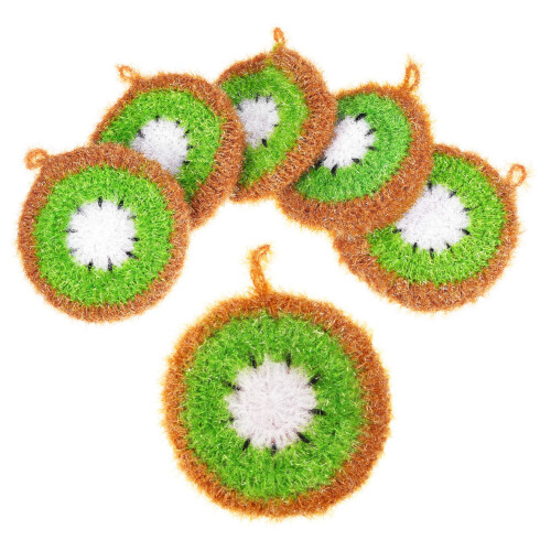 5 Pack Fruit Shaped Non‑Scratch Dish Sponges for Kitchen Cleaning Nonstick Cookware