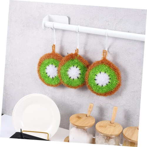 5 Pack Fruit Shaped Non‑Scratch Dish Sponges for Kitchen Cleaning Nonstick Cookware 2