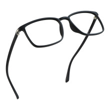 Blue Light Blocking Reading Glasses with Clear 1.5x Magnification for Eye Strain Relief, Black