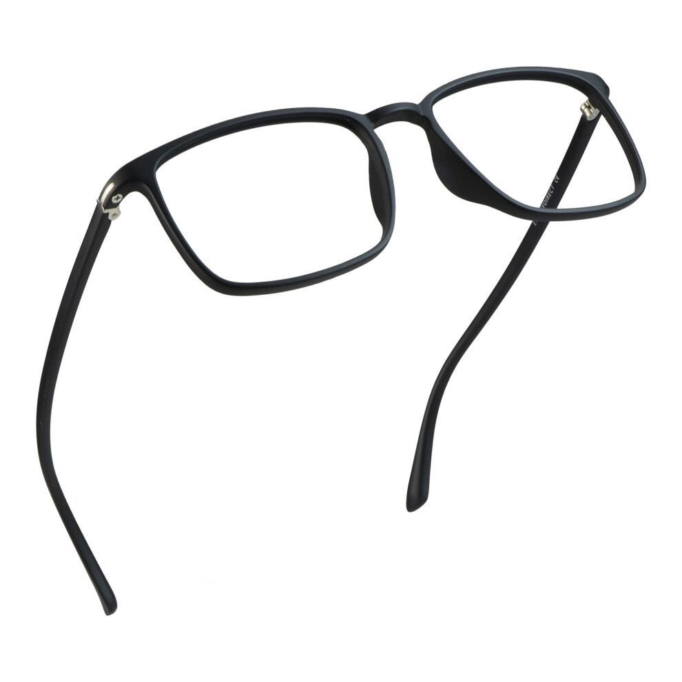 Blue/Light/Black Blocking Reading Glasses With Clear 1.5X Magnification For Eye Strain Relief,