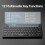 TECKNET Mini Wireless Keyboard, 2.4GHz Compact Keyboard, Portable UK Layout Small Keyboards, 5
