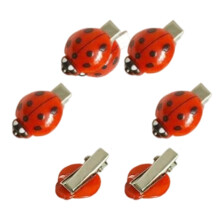 6PCS Ladybug Hair Clips for Girls with Secure Grip and FadeResistant Color