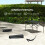 Outsunny Mesa de Camping Negro 95 x 55 x 50 cm 2