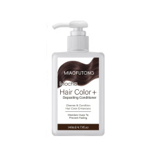 Herbal Hair Color Shampoo and Conditioner Set Mocha PlantBased Gradual Gray Coverage 140ml