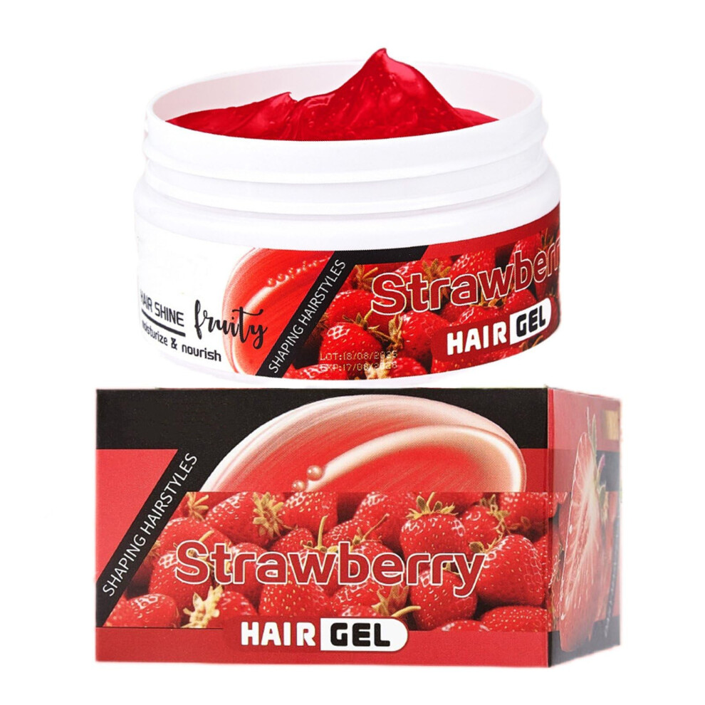 Strawberry Hair Styling Gel Strong Hold for Braids Twists Locs Cornrows  Shine Non Greasy 3.53oz