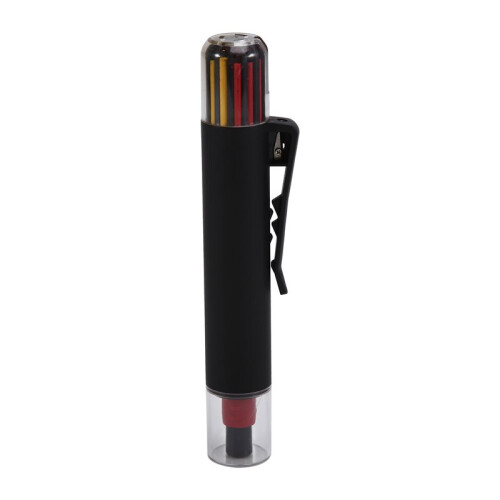Solid Carpenter Pencil Woodworking Mechanical 3 Colors Refill Construction Marking Scriber Built-in Sharpener Black