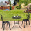 Outsunny Conjunto de Bistró Negro 42.5 x 47.5 x 89 cm 2