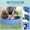 PawHut Piscina para Mascota Azul Ø80 x 20 cm 6