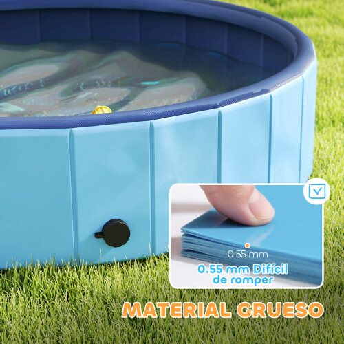 PawHut Piscina para Perro Azul 100 x 100 x 30 cm 1