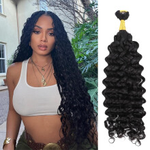 14 Inch Spanish Curly Human Hair Crochet Braids PreLooped Boho Style Reusable Extensions