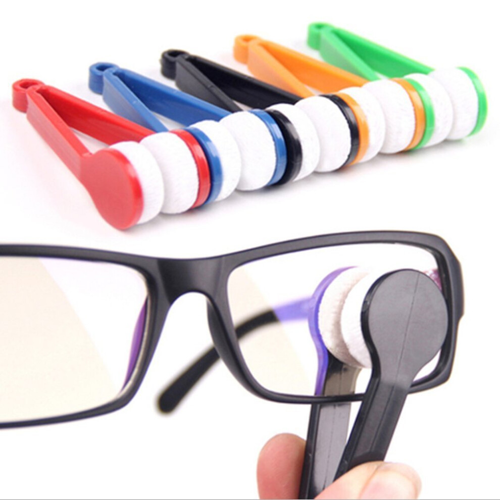 Mini Eyeglass Cleaner Brush 5pcs Set, Soft Microfiber Cleaning Tool for Sunglasses and Travel