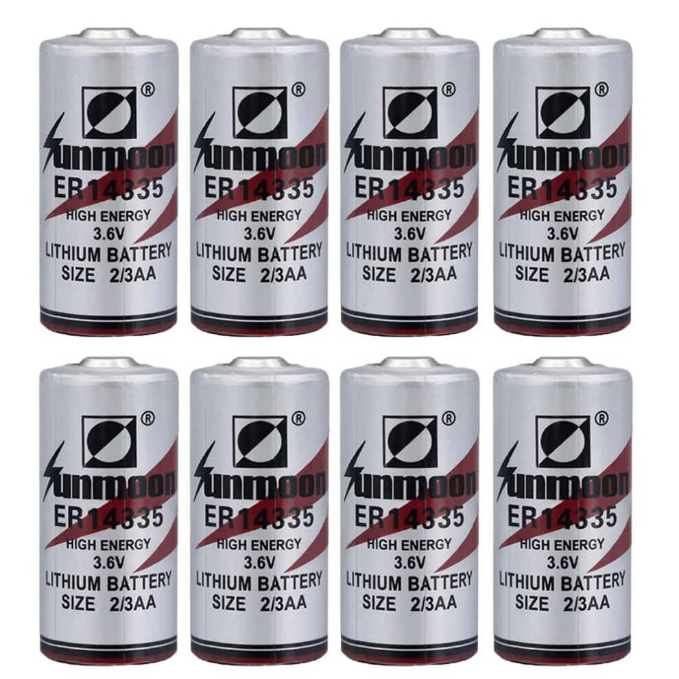 8 Pack ER14335 3.6V 1650mAh Lithium Batteries LongLasting Power for Utility Meters and Sensors
