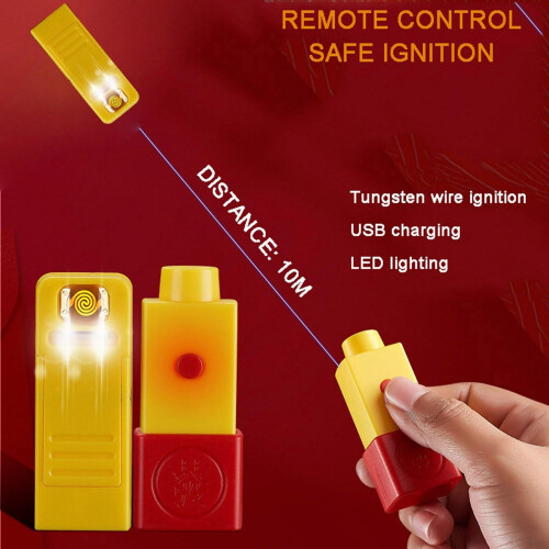 USB Rechargeable Electric Lighter with Remote Control, Flameless Ignition for Candle, Camping, Kitchen 2
