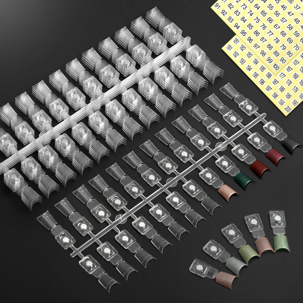 120PCS Magnetic Nail Display Tips Acrylic Color Swatches with Magnetic Lock for Gel Polish