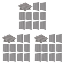 36 Stück Selbstklebende Akustikplatten, Schalldichte Schaumstoffplatten, Hochdichte Schallschutzwandplatten für Zuhause (Grau)