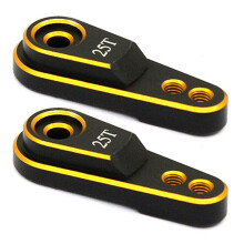 2X Hard Aluminum Alloy 25T M3 Steering Link Servo Arm Horn for 1/10 RC Crawler  TRX4 Metal Upgrade Parts,Gold
