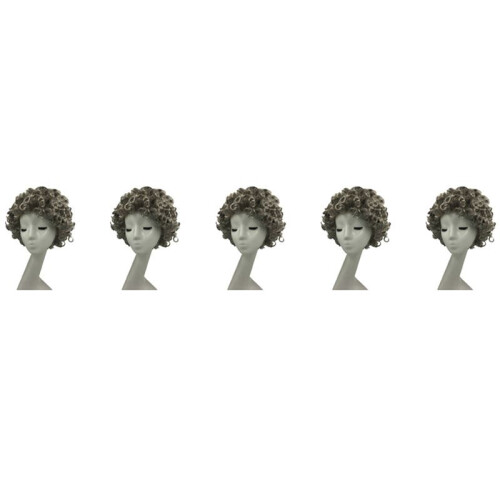 5X Parrucca da Nonna Nel Argento per Mamma Old Lady