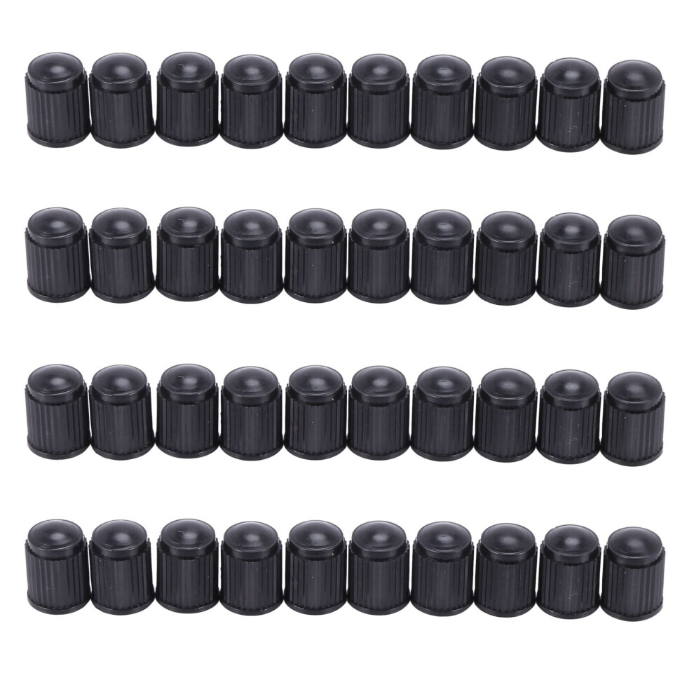 40Pcs Plastic Bike Bicycle Valve Dust Caps Car Van Motorbike Tyre Tubes Black 6033428204617