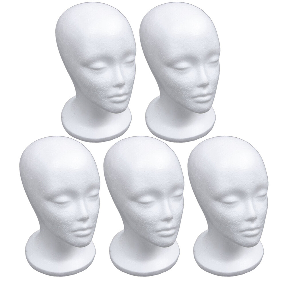 Typecat White 5X Female Foam Mannequin Model Hat Wig Display Stand Rack